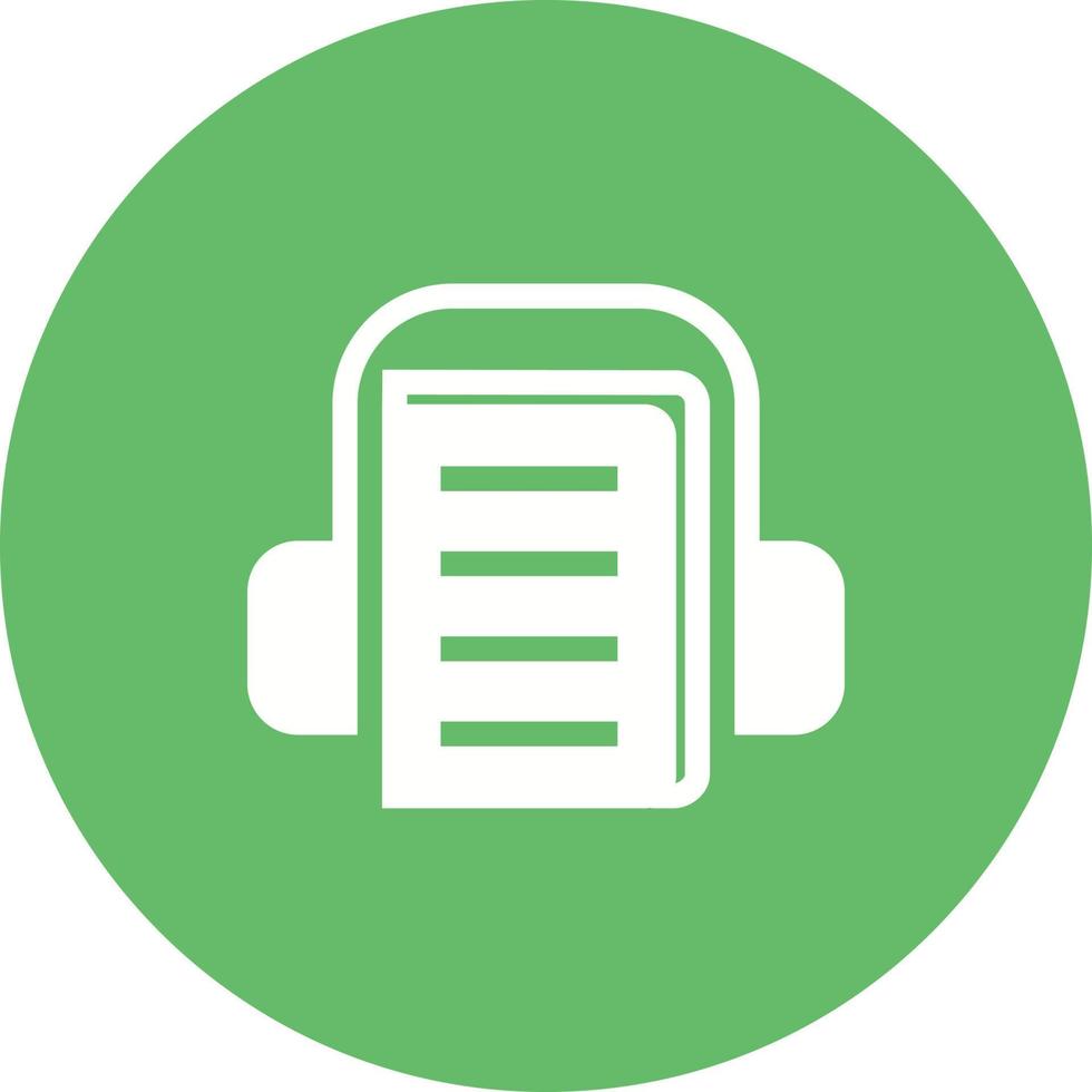 Listening to Lecture Circle Background Icon vector