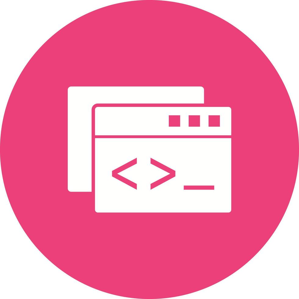 Custom Coding Circle Background Icon vector