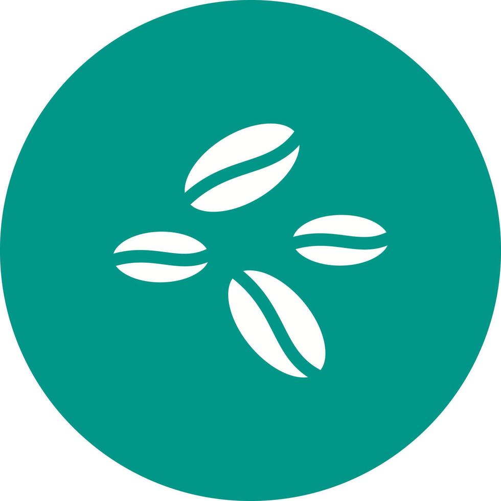 Coffee Beans Circle Background Icon vector