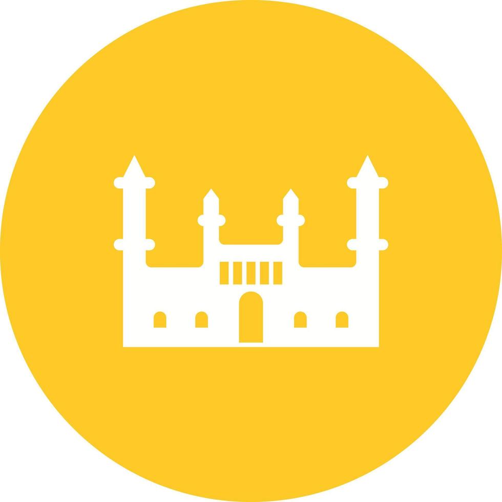 Castle Circle Background Icon vector