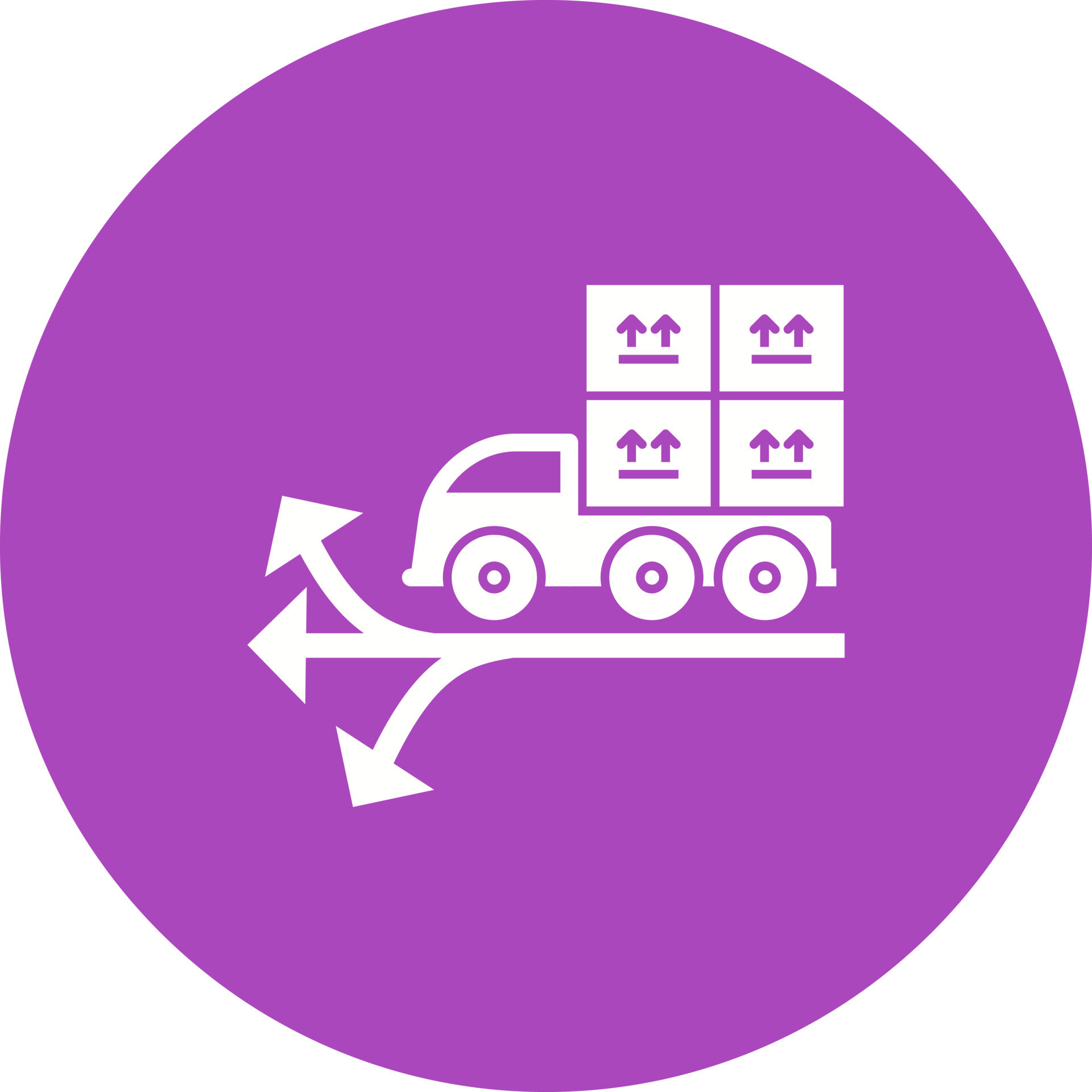 Multiple Delivery Points Circle Background Icon 8981097 Vector Art at ...