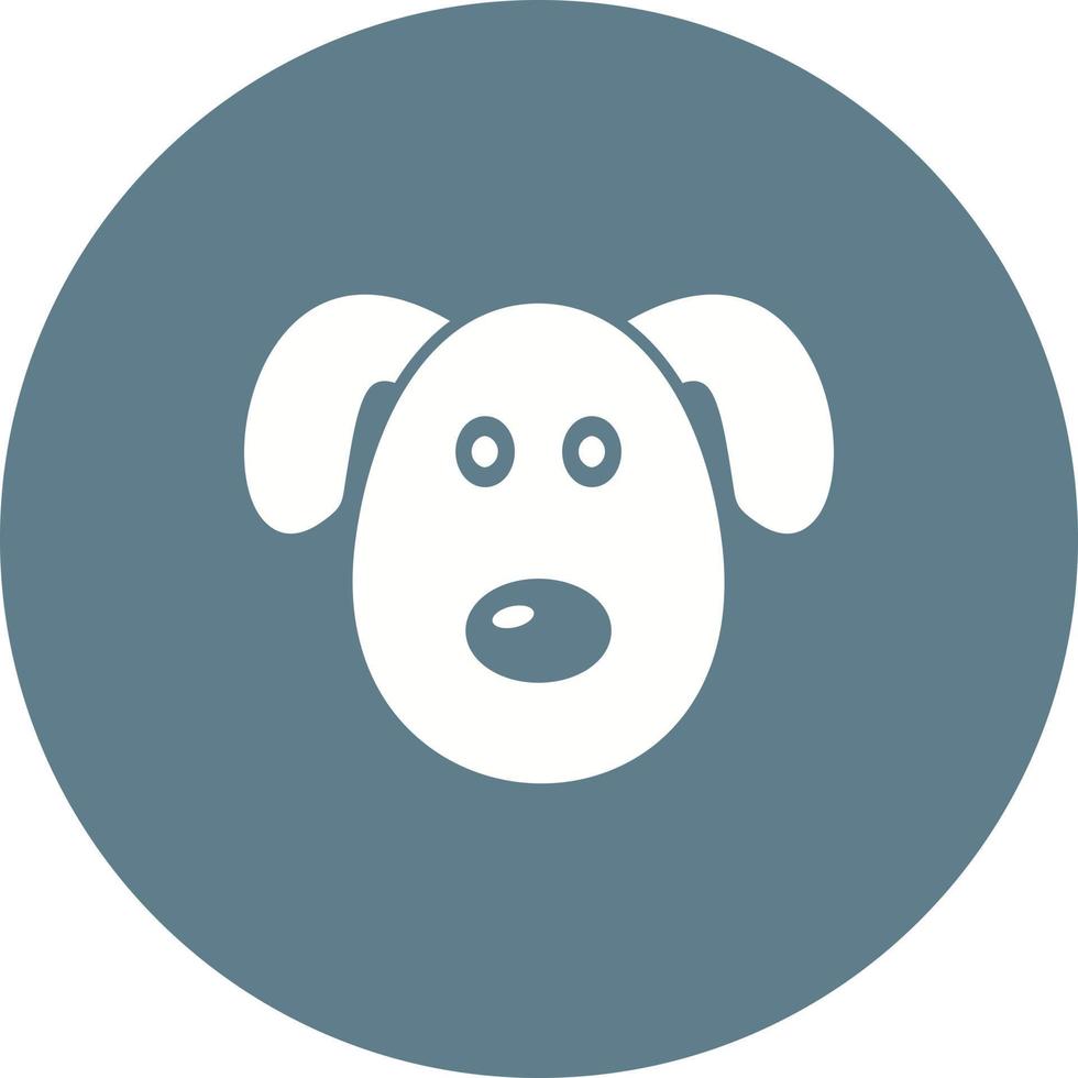Dog Face Circle Background Icon vector