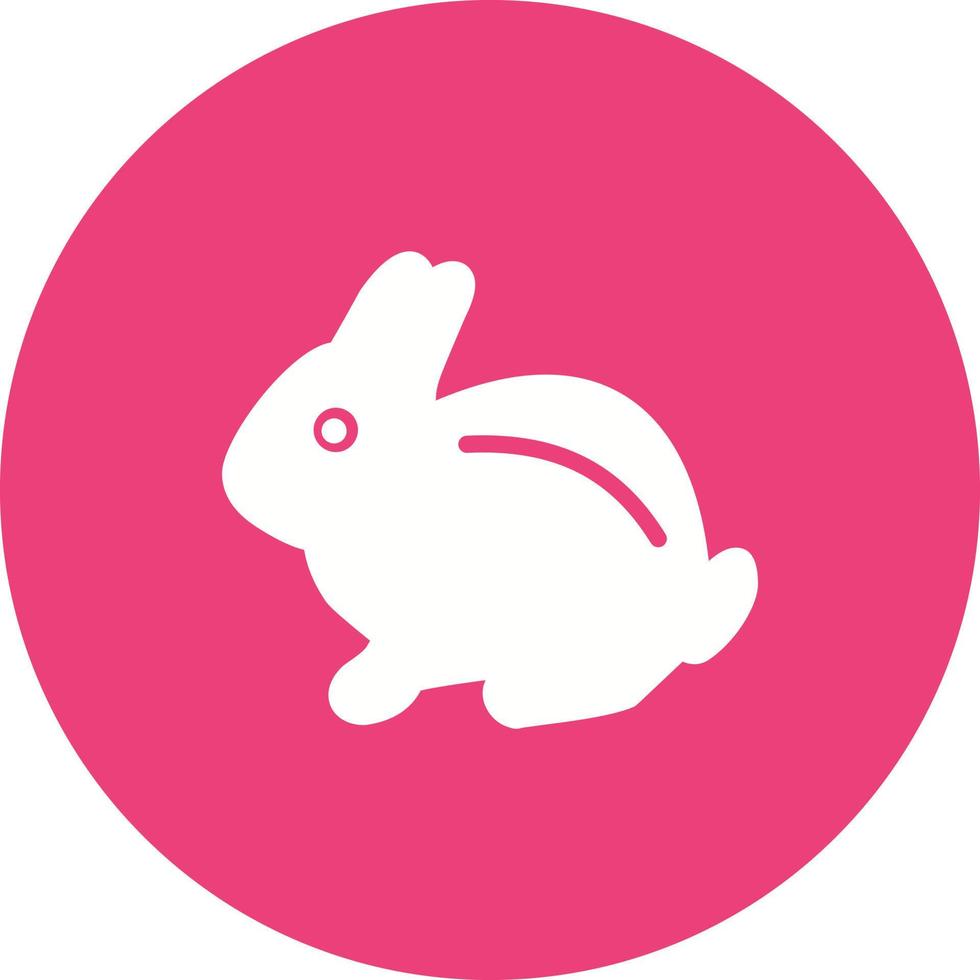 Pet Rabbit Circle Background Icon vector