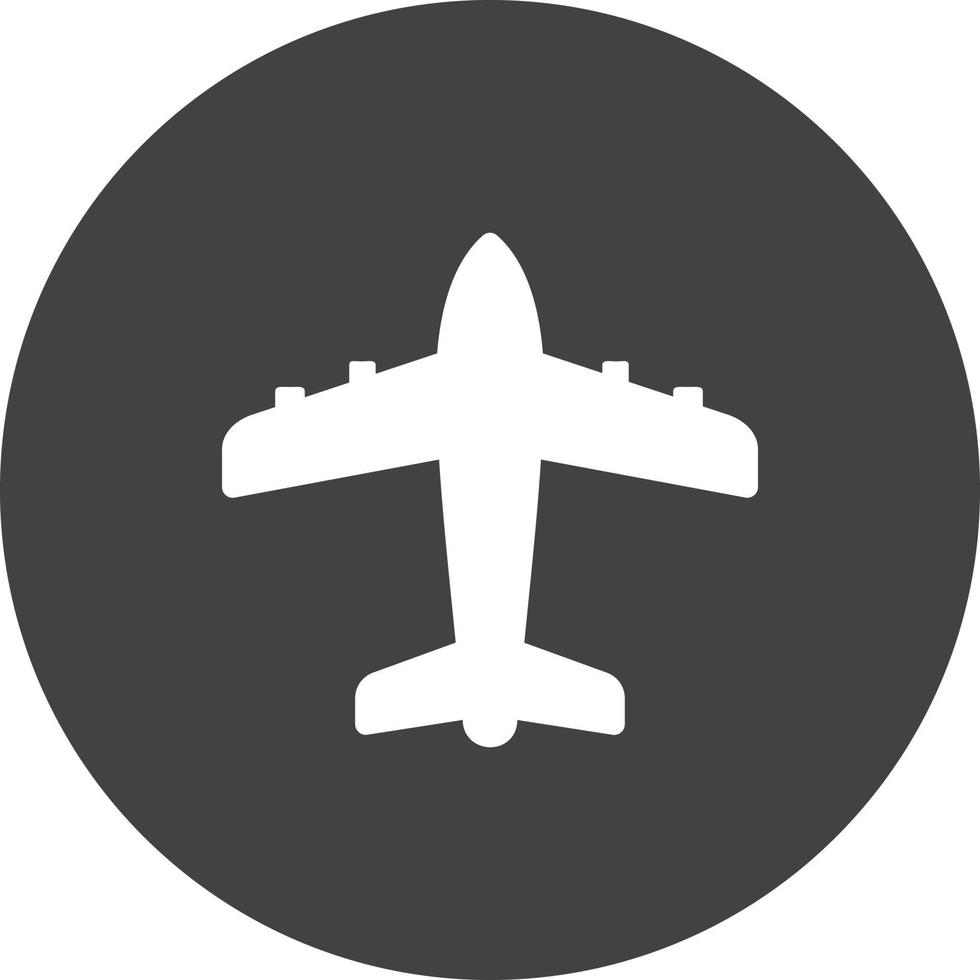 icono de fondo de círculo de avión vector