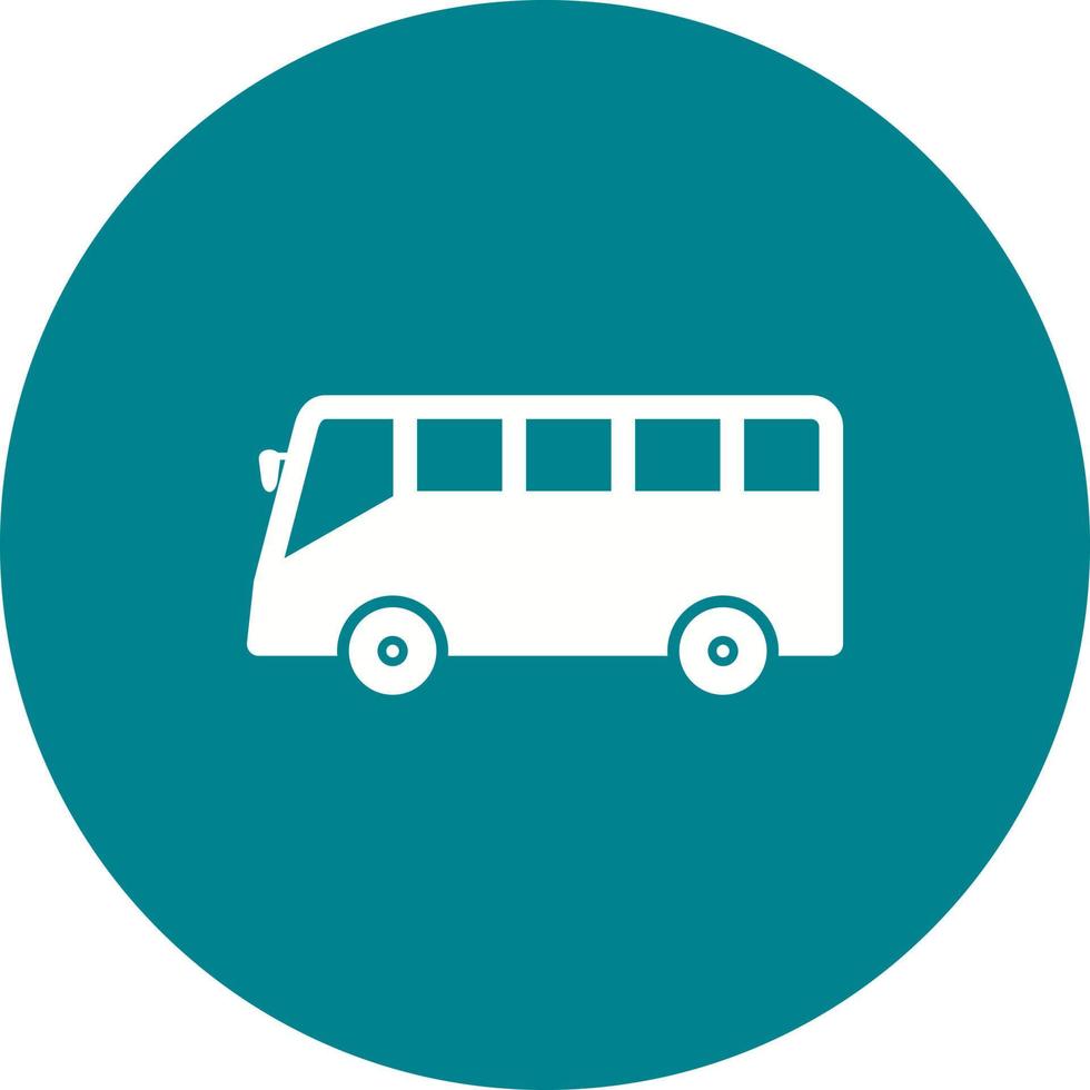 icono de fondo de círculo de autobús vector