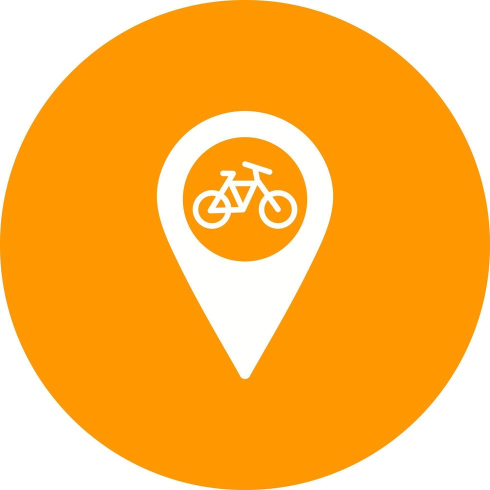 Cycling Location Circle Background Icon vector