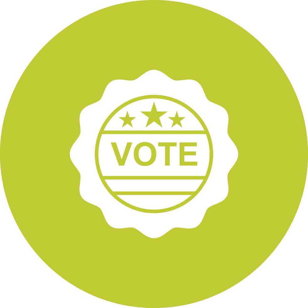 Vote Sticker Circle Background Icon vector