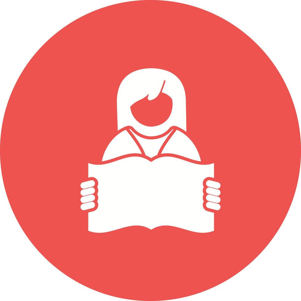 Reading Book Circle Background Icon vector
