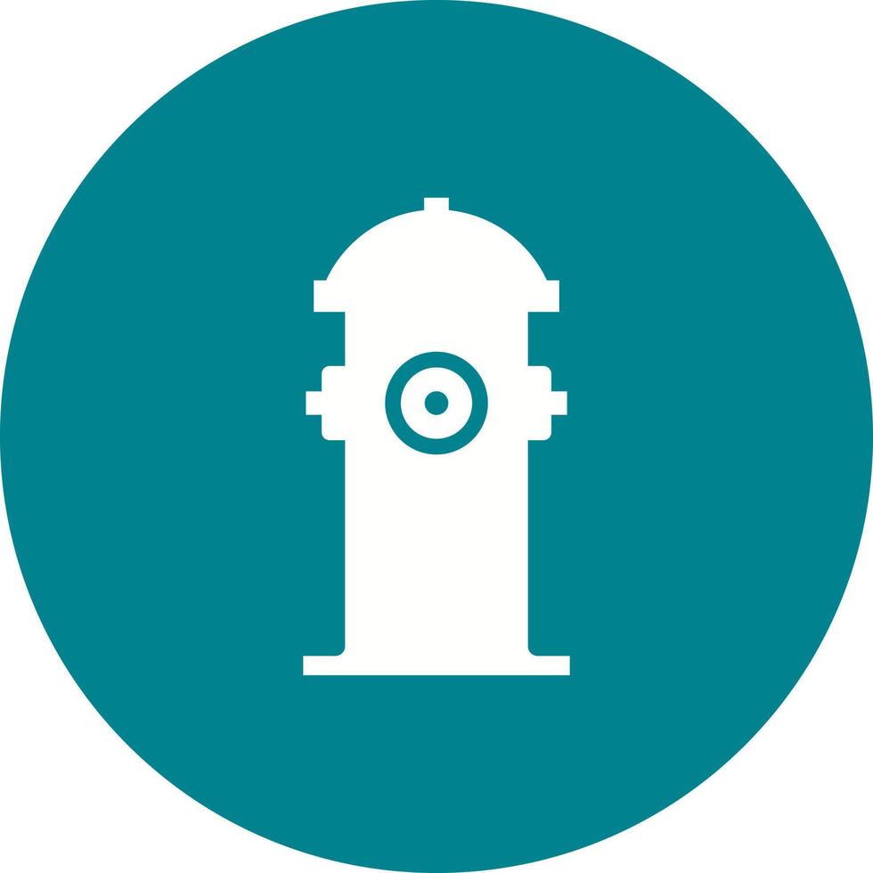 Hydrant Circle Background Icon vector
