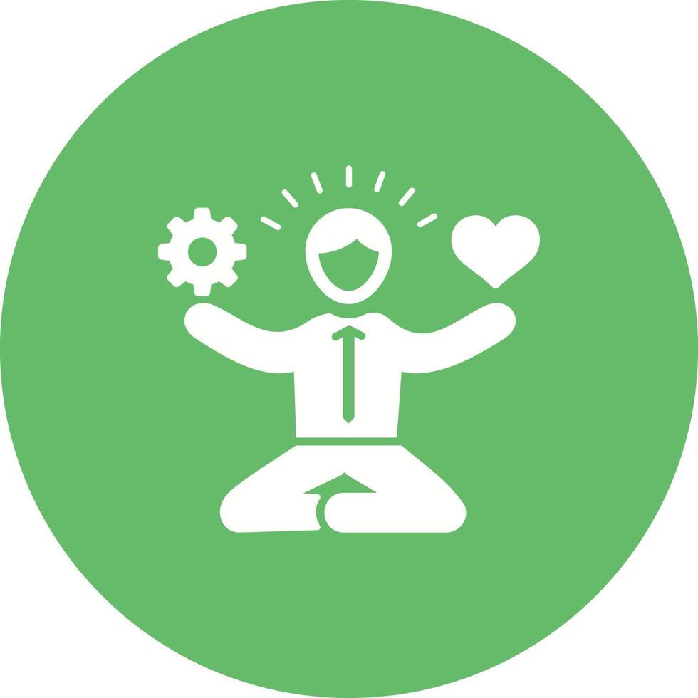 Stress Management Skills Circle Background Icon vector