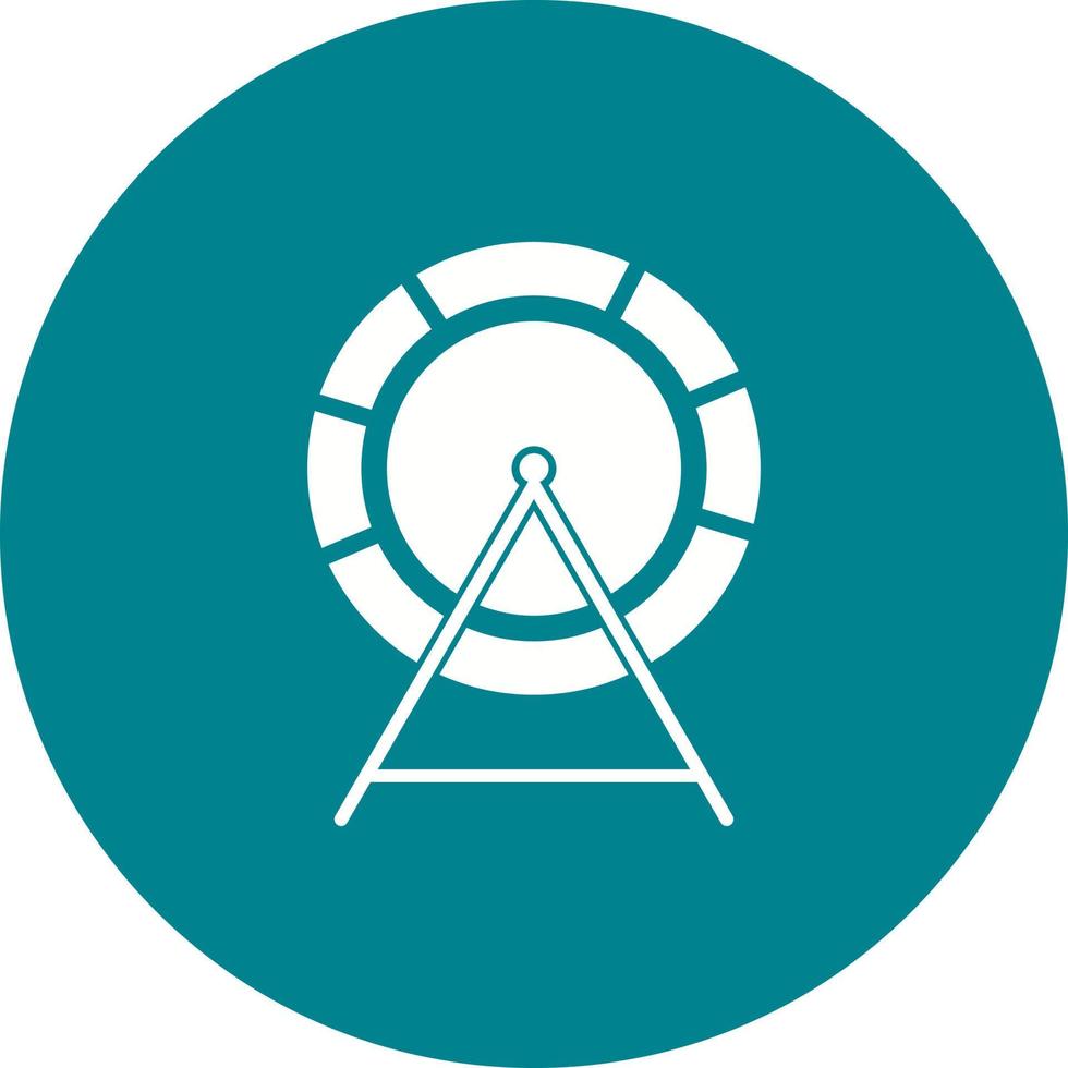 Mouse Running Cage Circle Background Icon vector