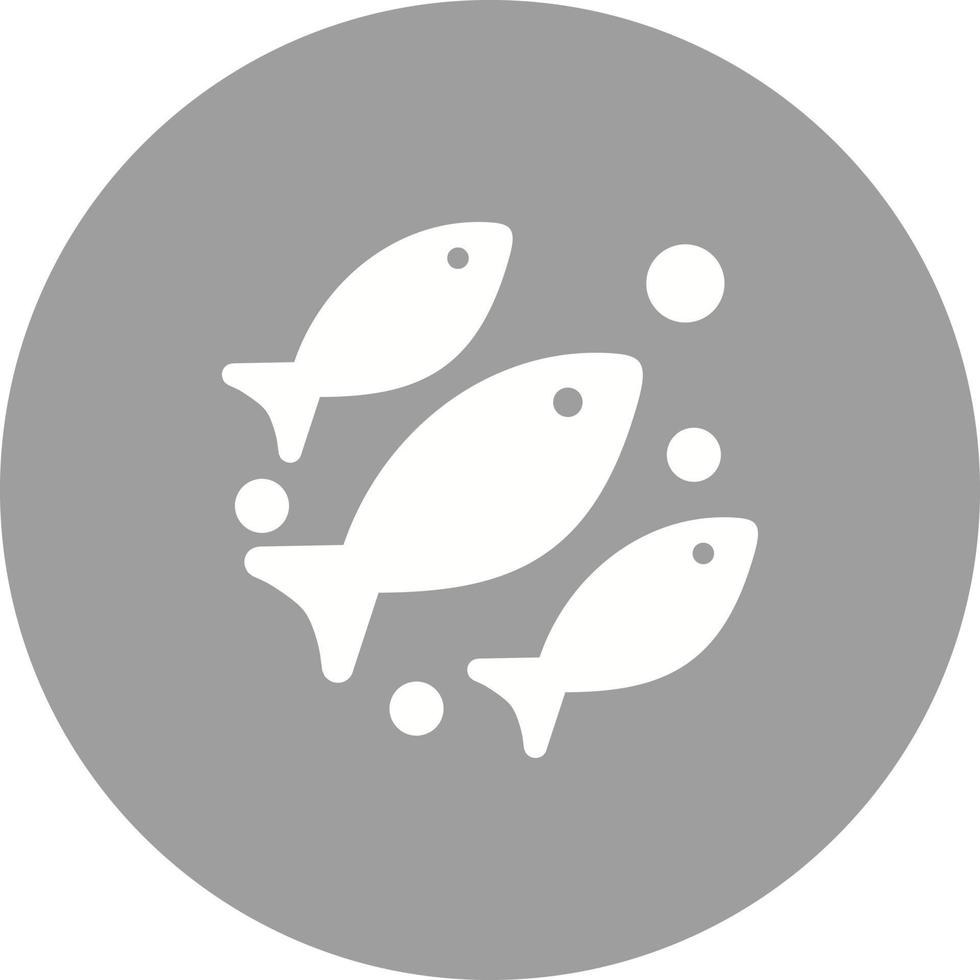 icono de fondo de círculo de pescado vector