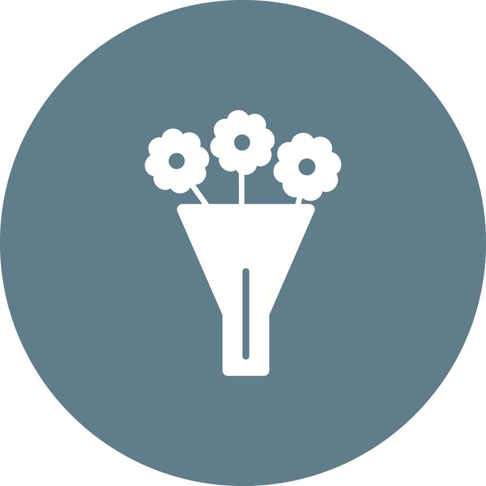 Bouquet Circle Background Icon vector