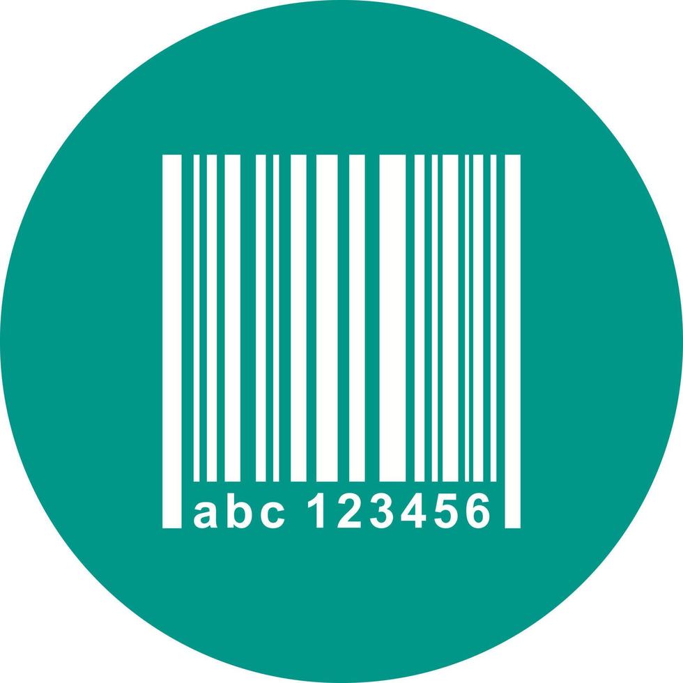 Barcode Circle Background Icon vector