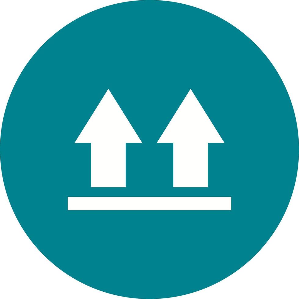 Upwards Circle Background Icon vector
