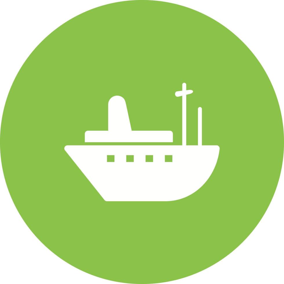 icono de fondo de círculo de barco de entrega vector