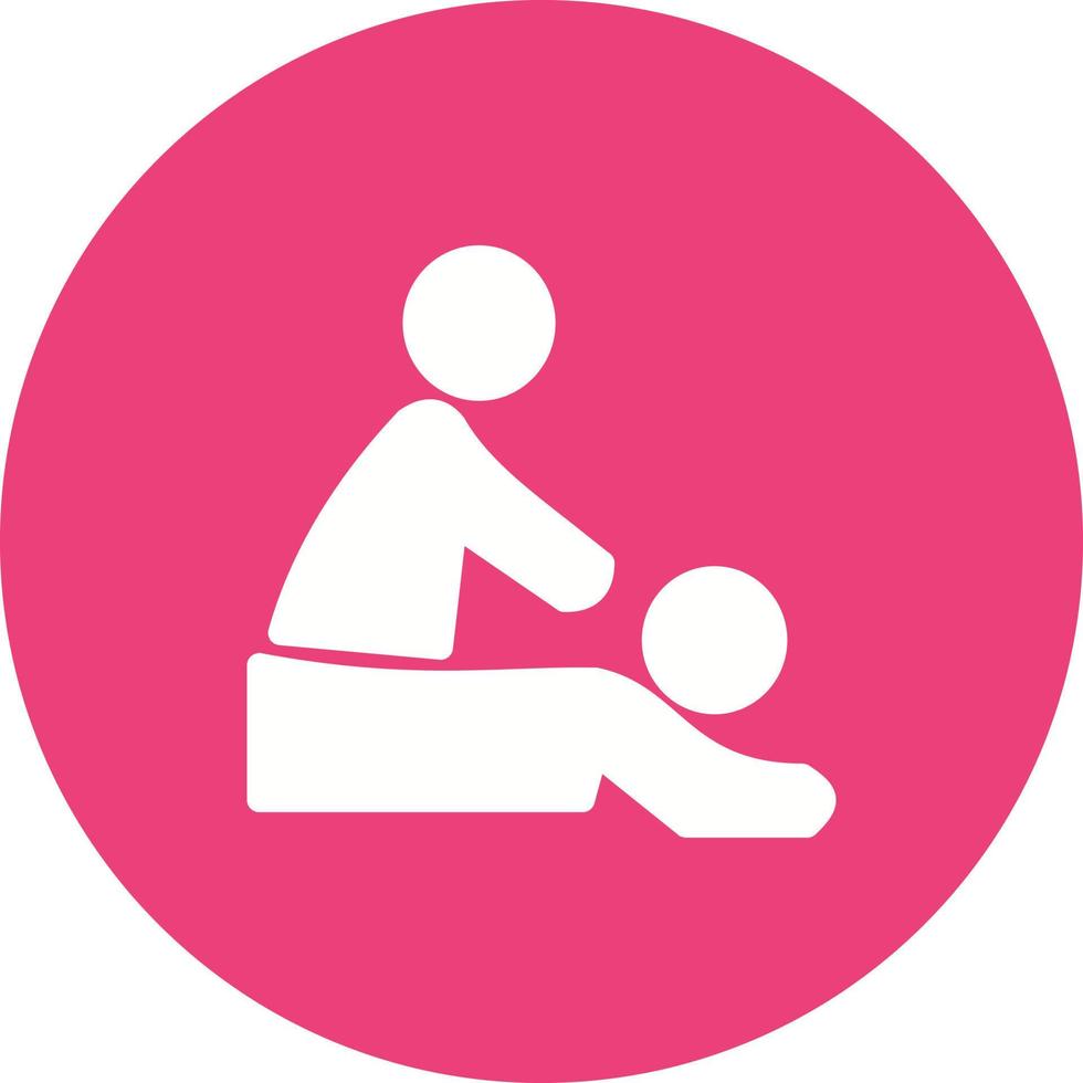 Massage Circle Background Icon vector