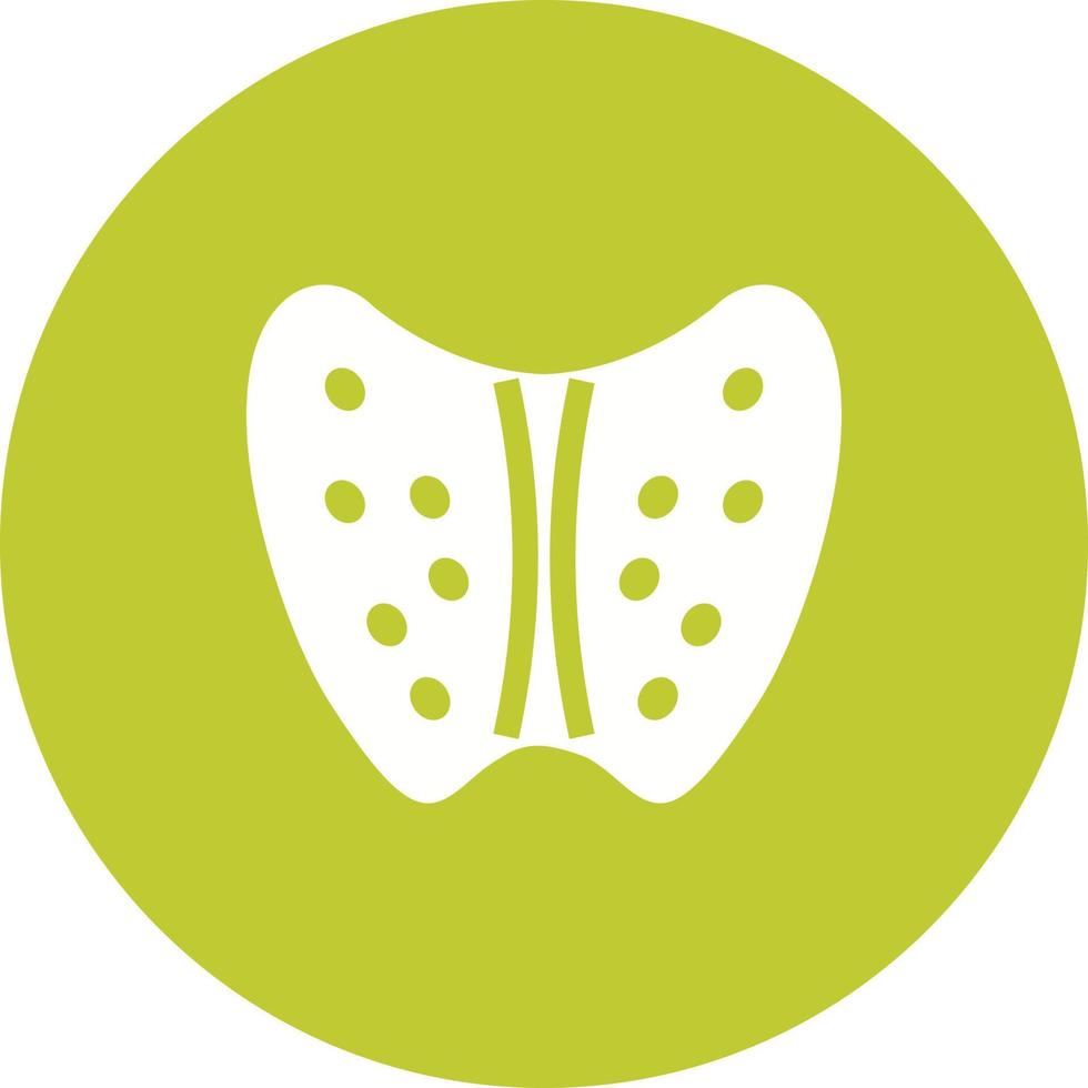 Thyroid Circle Background Icon vector