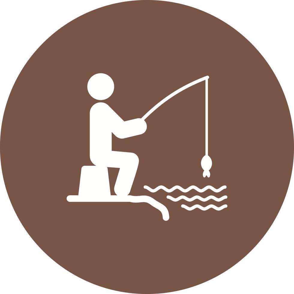 Fishing Circle Background Icon vector