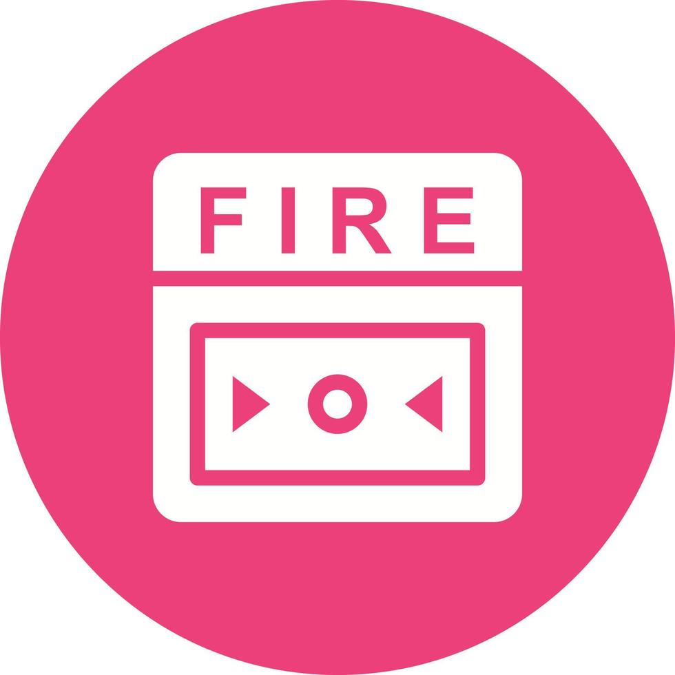 Fire Alarm Circle Background Icon vector