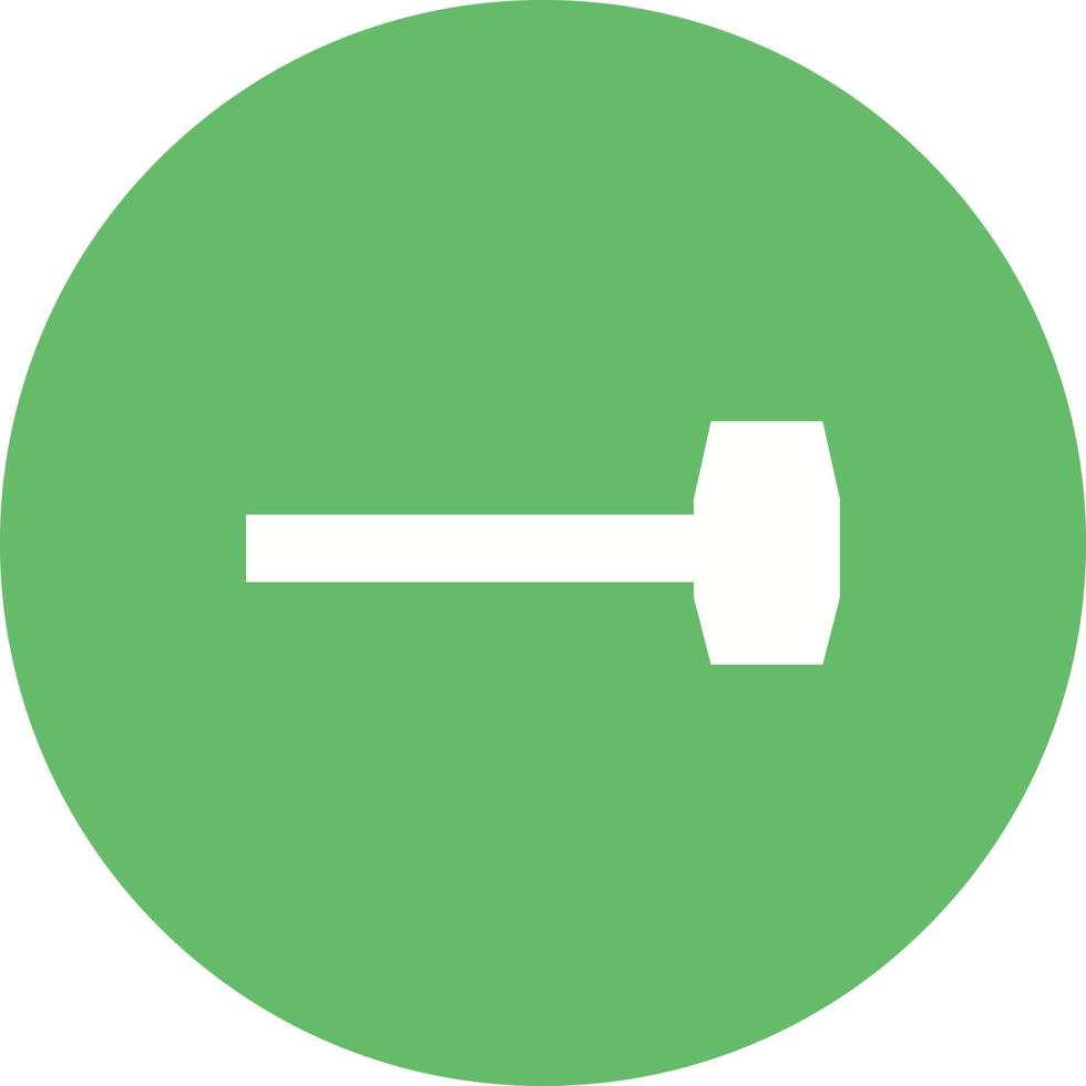Mallet Circle Background Icon vector