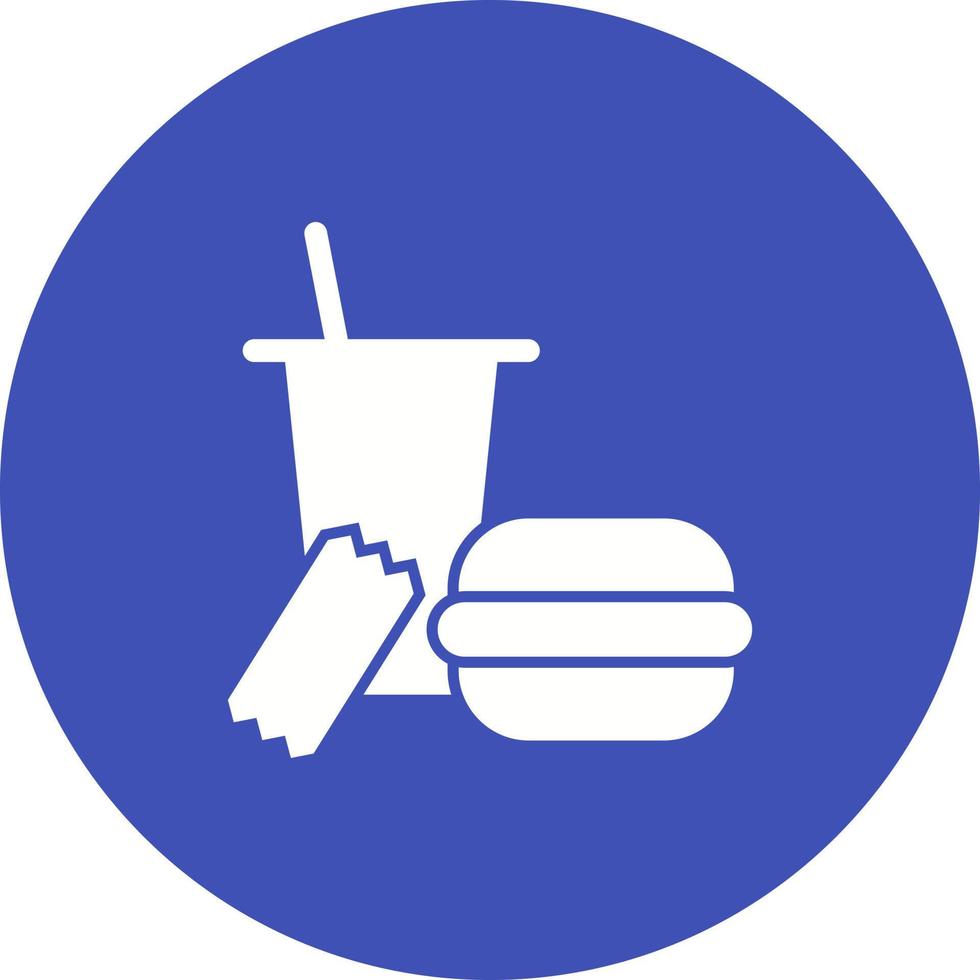 icono de fondo de círculo de almuerzo vector