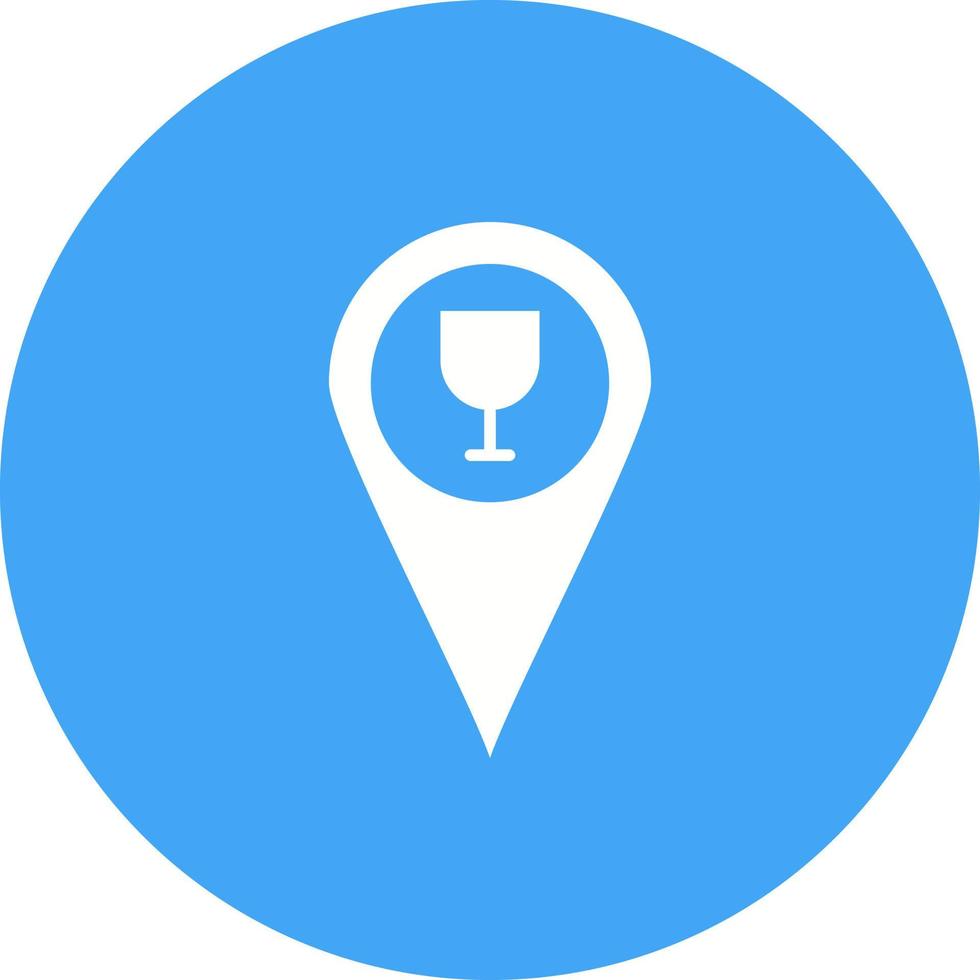 Bar Location Circle Background Icon vector