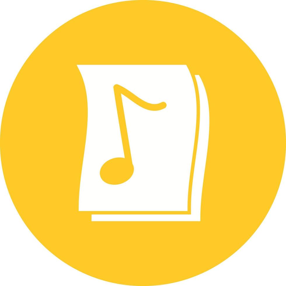 Music on Paper Circle Background Icon vector