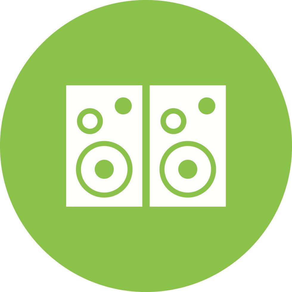 Speakers Circle Background Icon vector