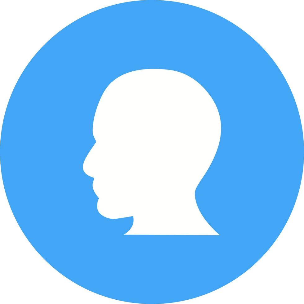 Human Face Circle Background Icon vector