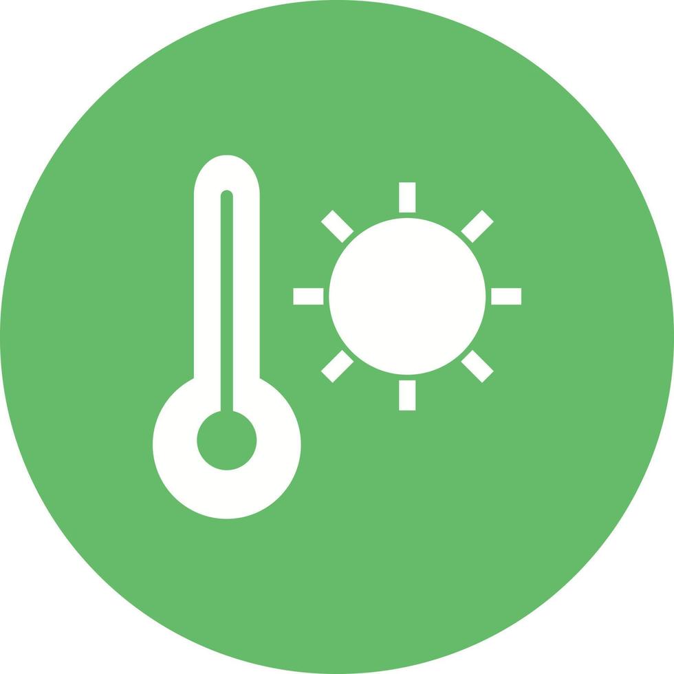 Hot Weather Circle Background Icon vector