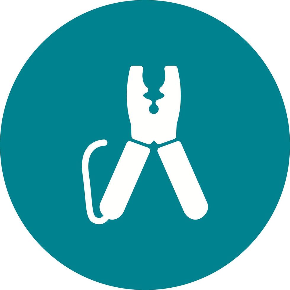 Wire Cutter Circle Background Icon vector