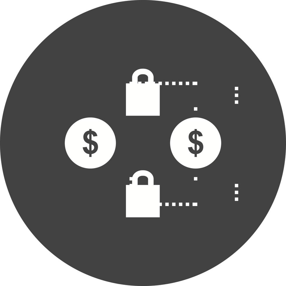 Secure Transactions Circle Background Icon vector