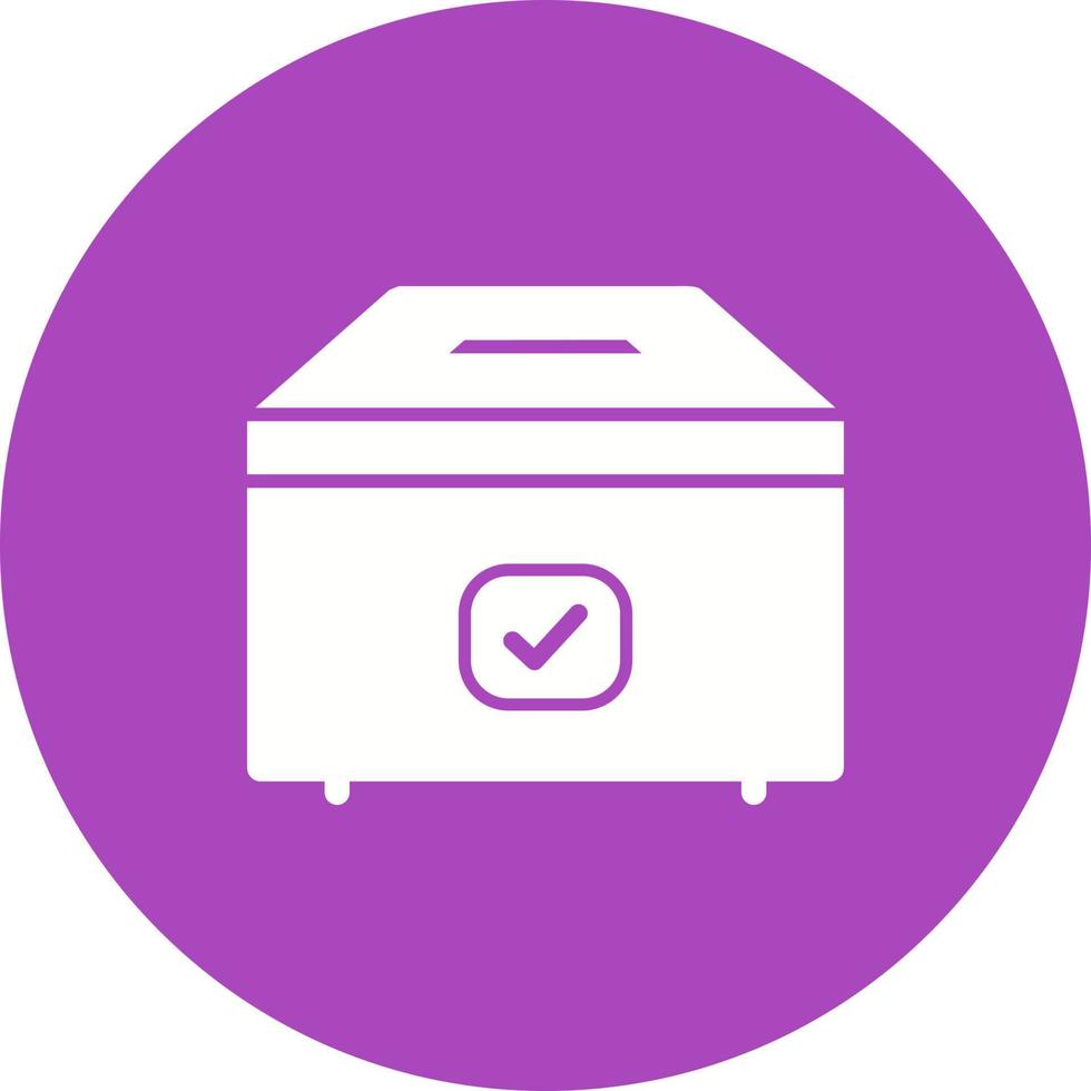 Ballot Box Circle Background Icon vector