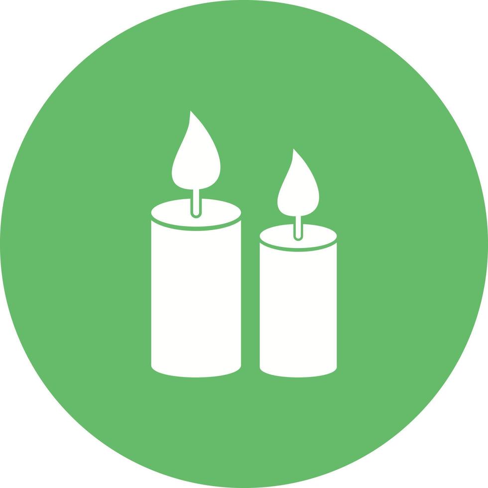 icono de fondo de círculo de velas vector