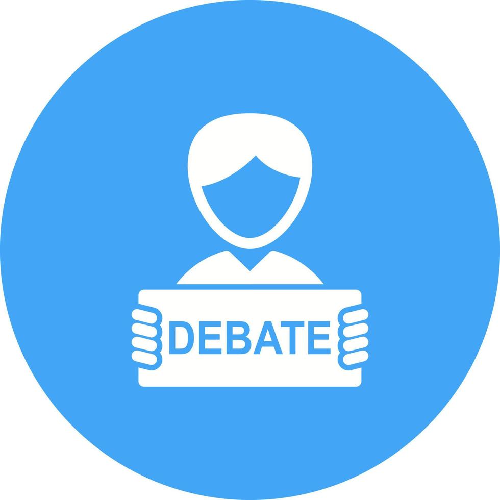 Debate Circle Background Icon vector