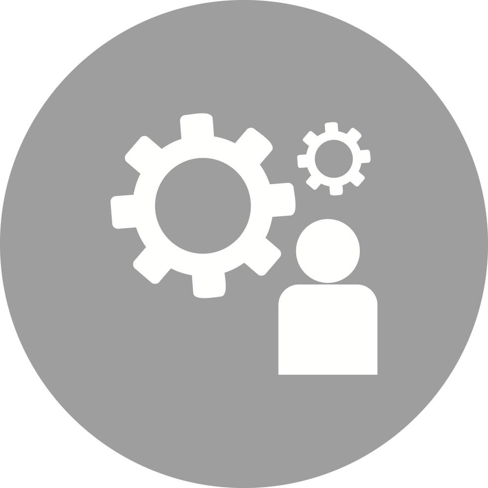 User Settings Circle Background Icon vector
