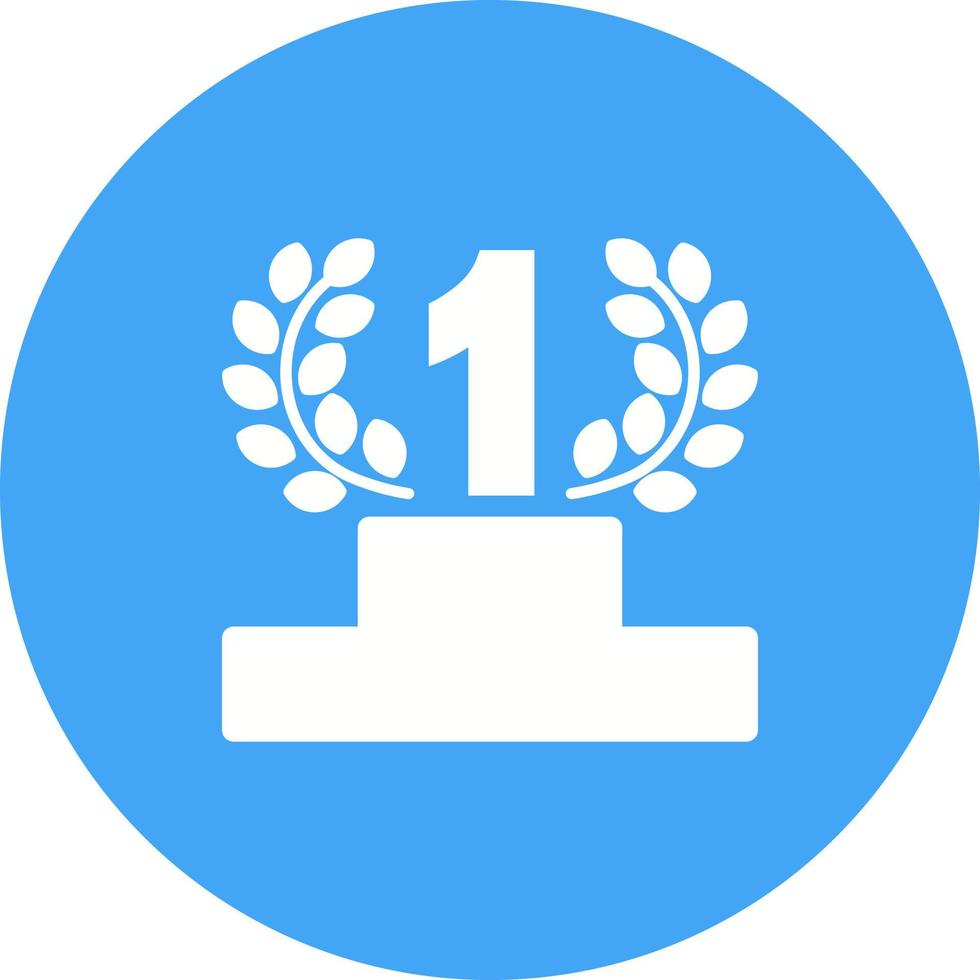 First Position Circle Background Icon vector