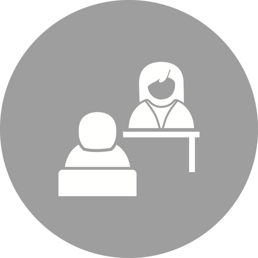 Interview Circle Background Icon vector