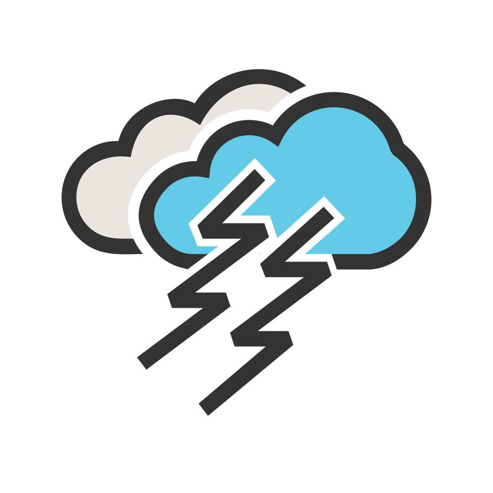 Lightning Circle Background Icon vector