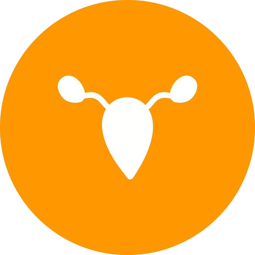 Ovary Circle Background Icon vector