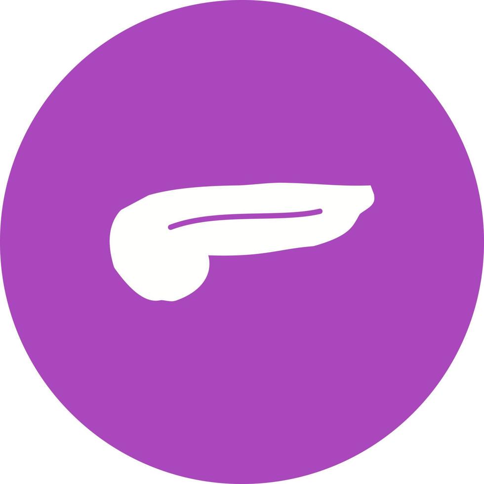 Pancreas Circle Background Icon vector