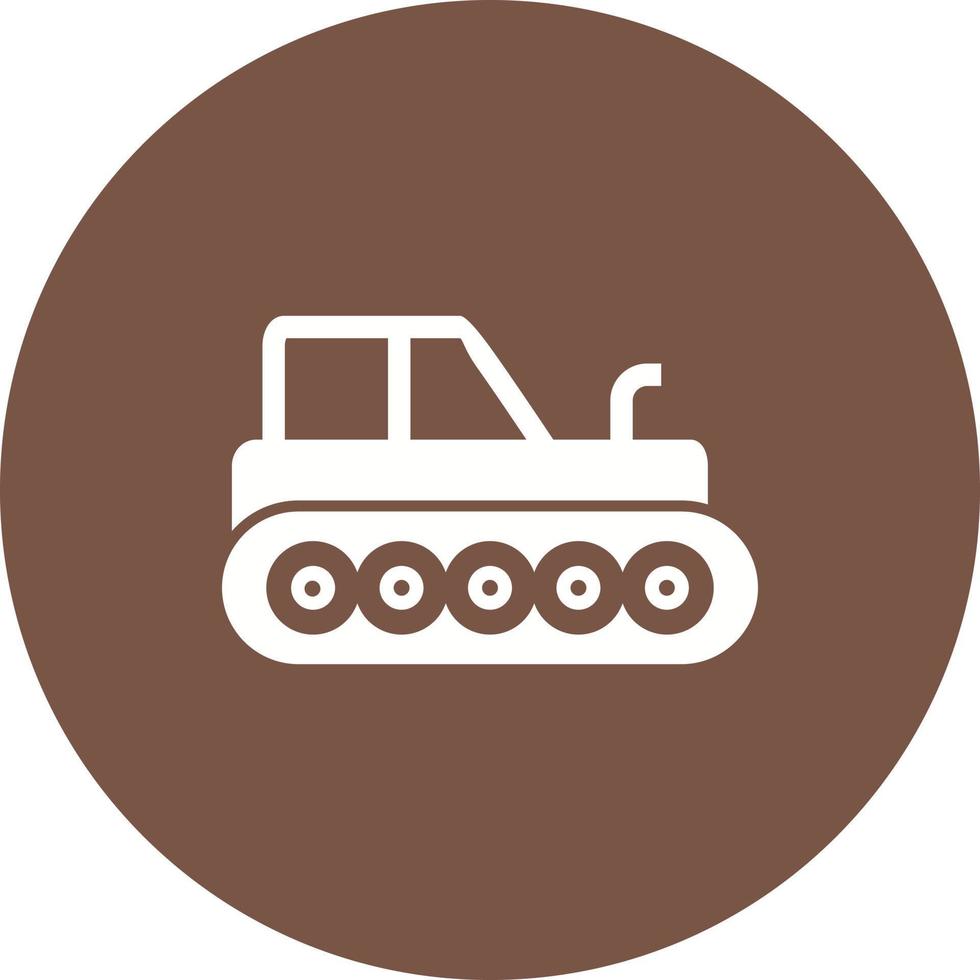 icono de fondo de círculo de tractor industrial vector