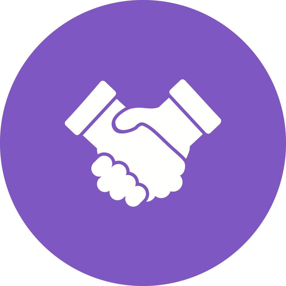 Handshake Circle Background Icon vector