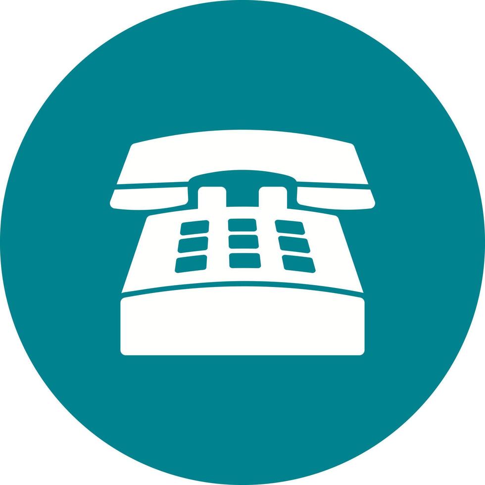 Telephone Circle Background Icon vector