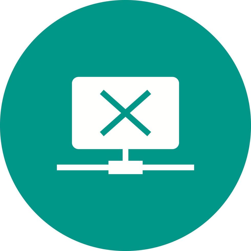 Disconnected Network Circle Background Icon vector