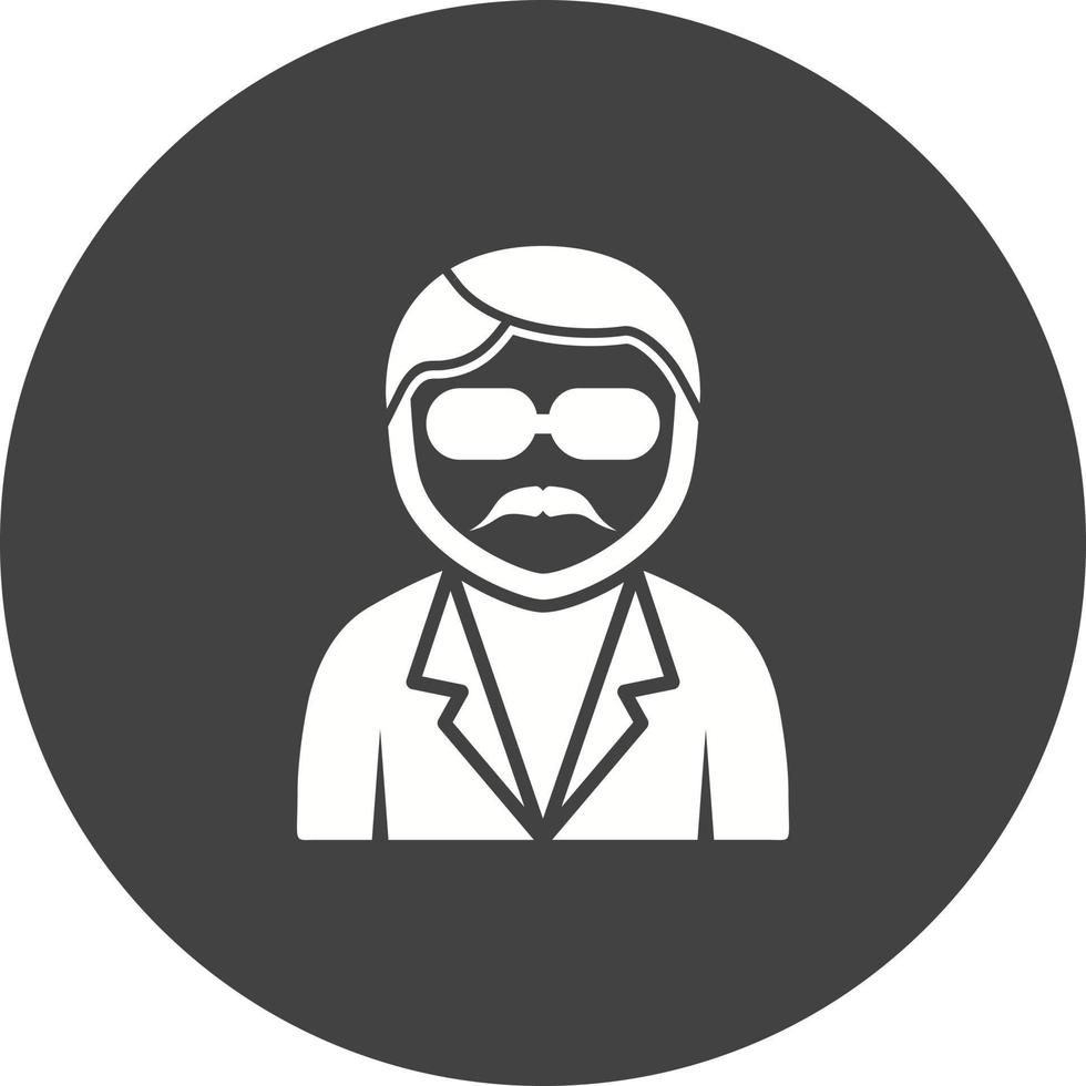 Cool Guy in Sunglasses Circle Background Icon vector