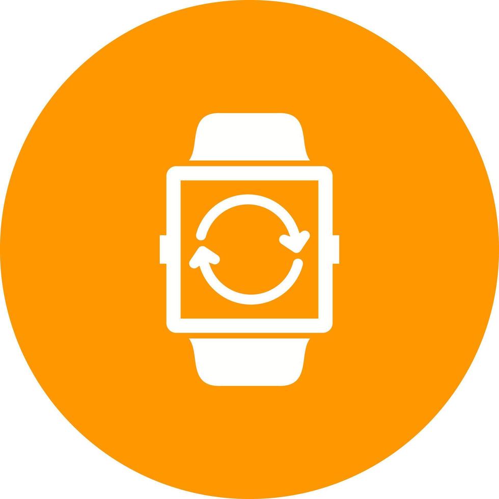 Watch Refresh Circle Background Icon vector