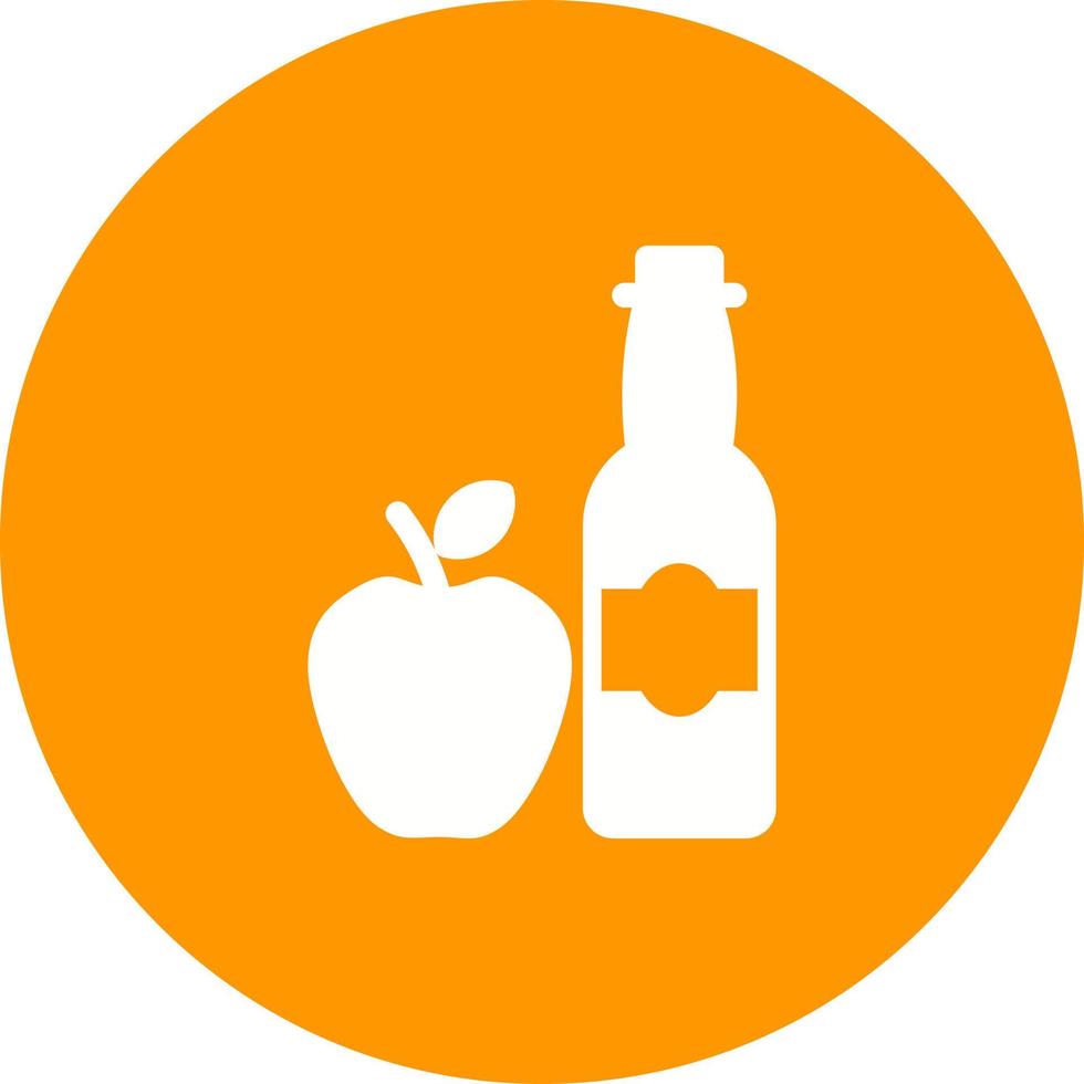 Apple Cider Circle Background Icon vector