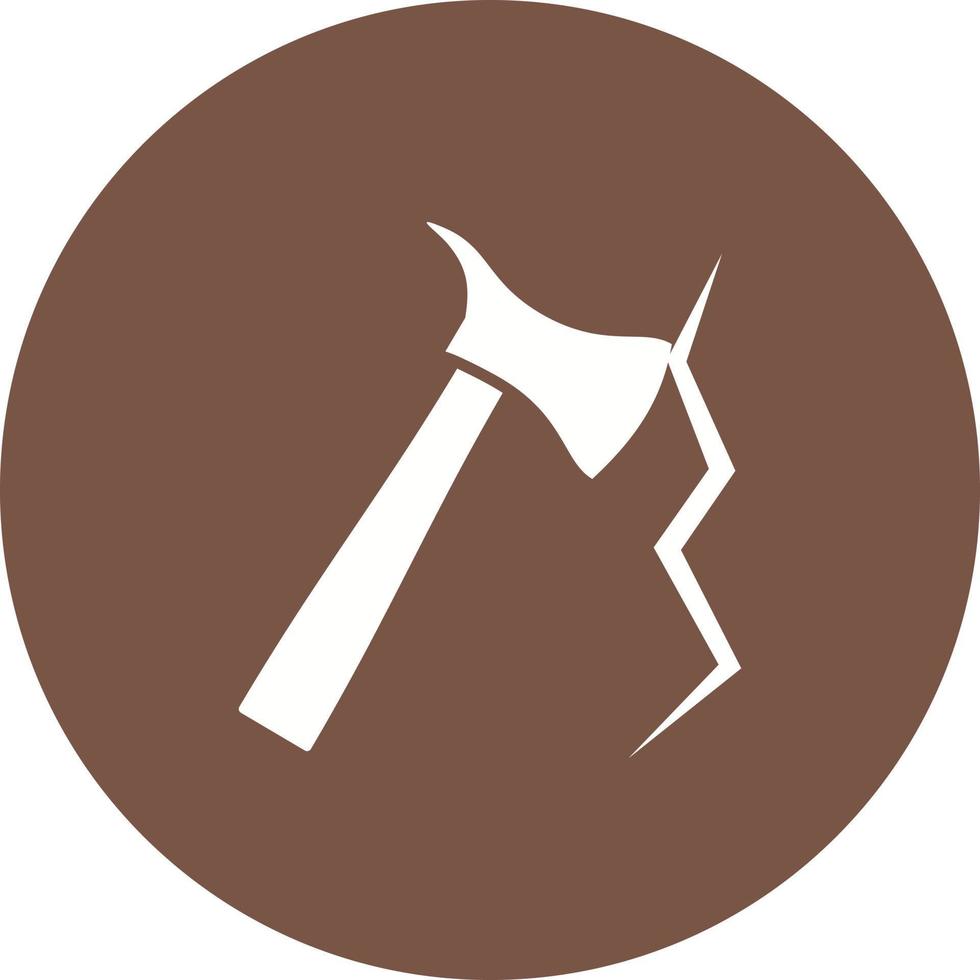 Break Glass Circle Background Icon vector